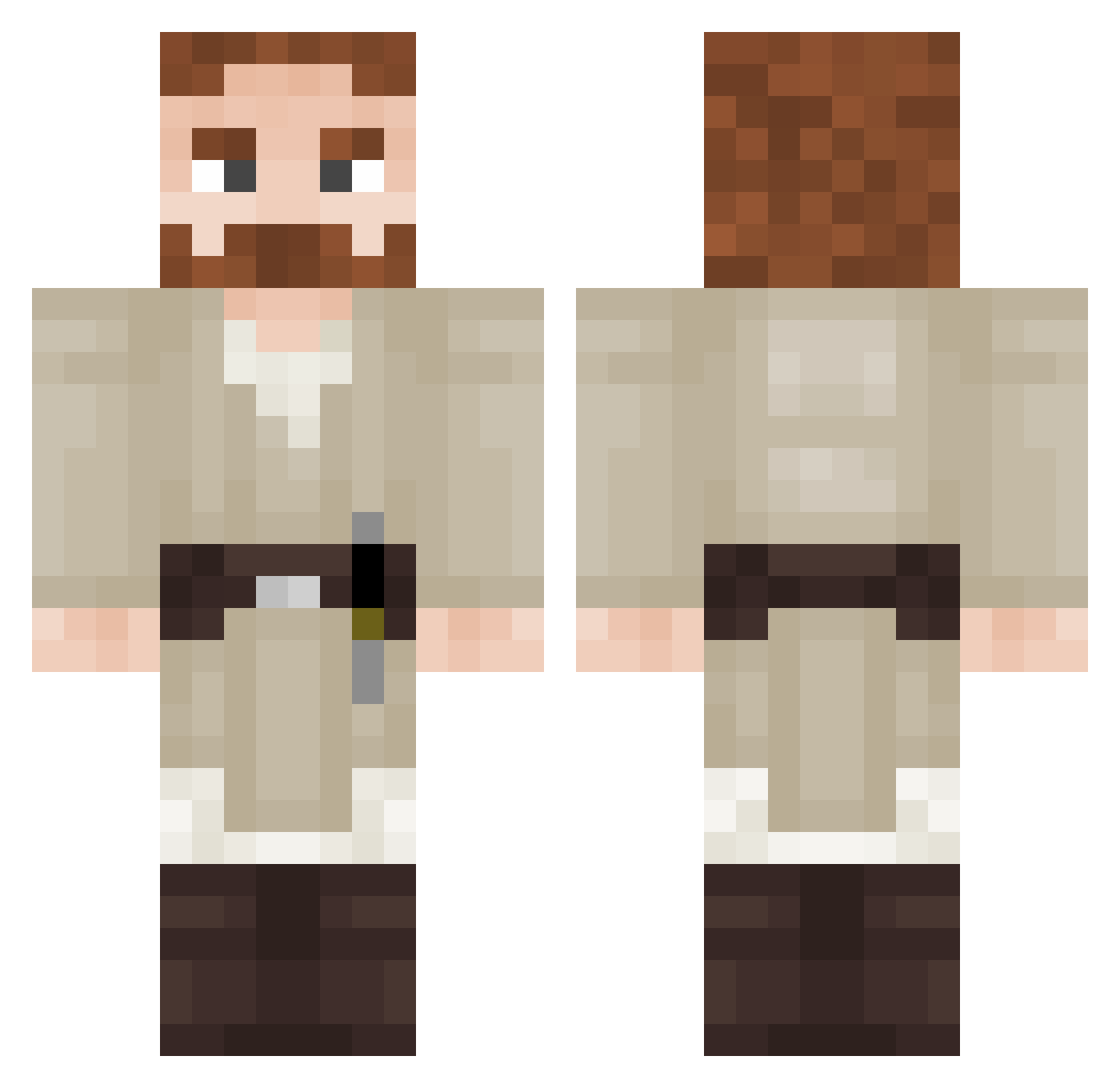 SoapiestFlower3 Minecraft skin, front and back view