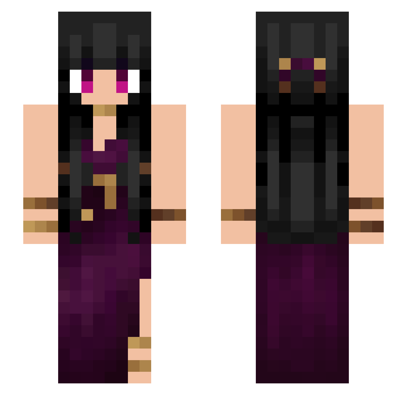 LazyLolz7000 Minecraft skin, front and back view