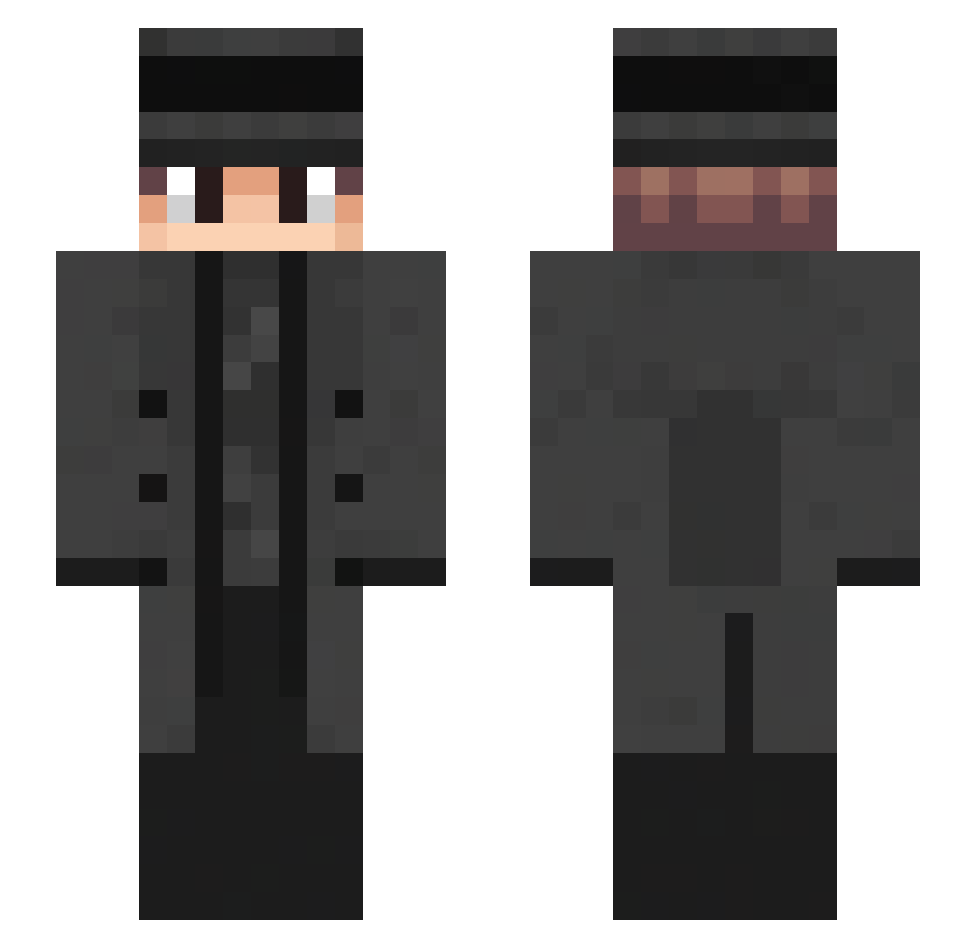 i_vt Minecraft skin, front and back view
