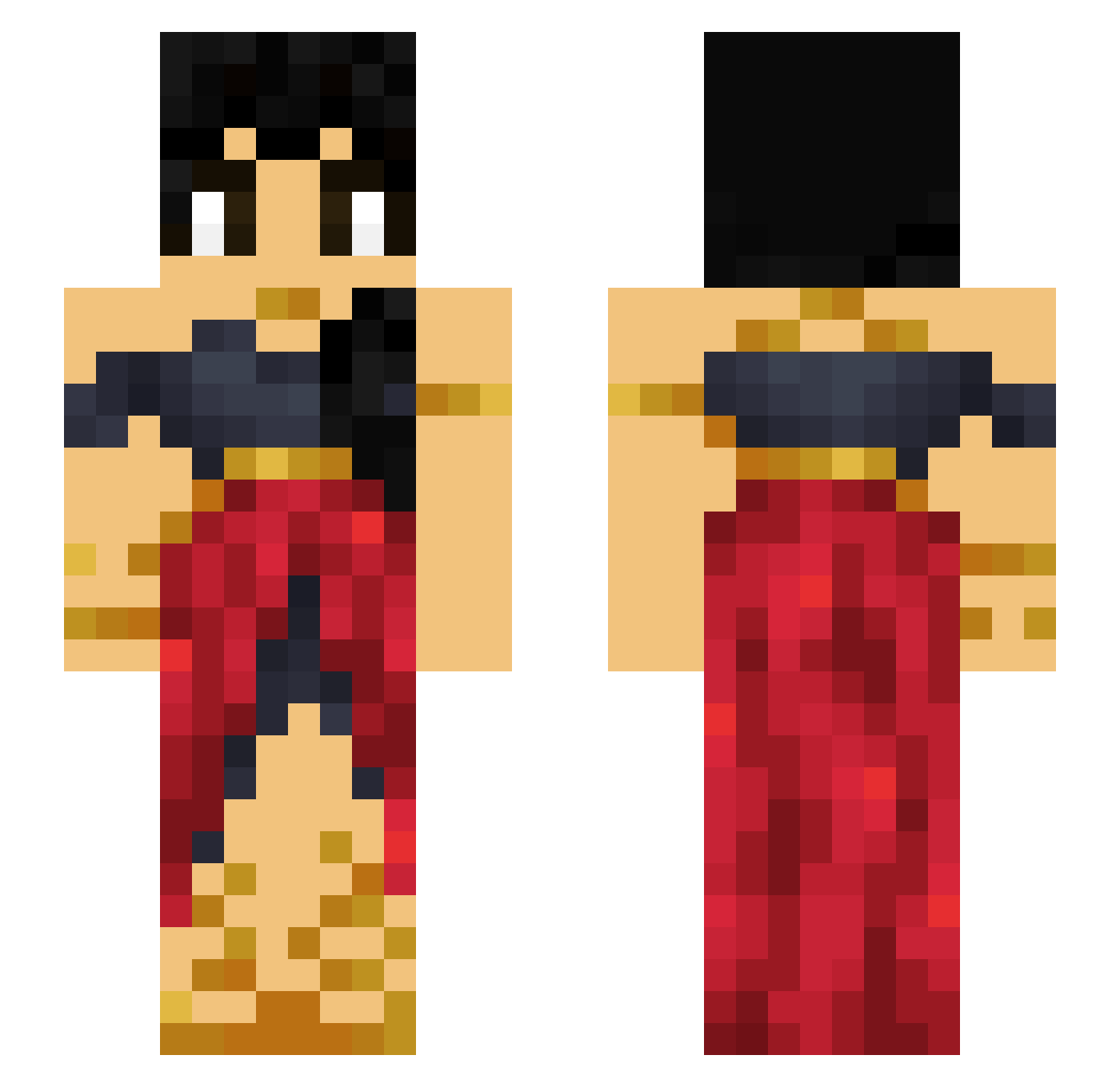 Sanchul Minecraft skin, front and back view