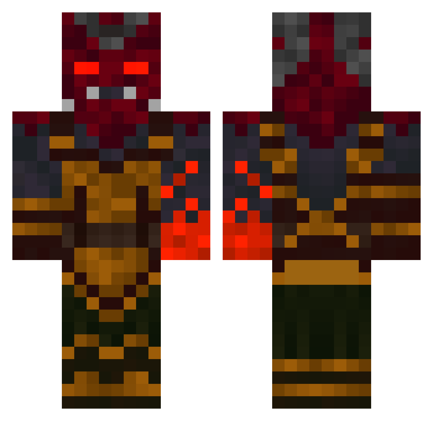 adidascaraje Minecraft skin, front and back view