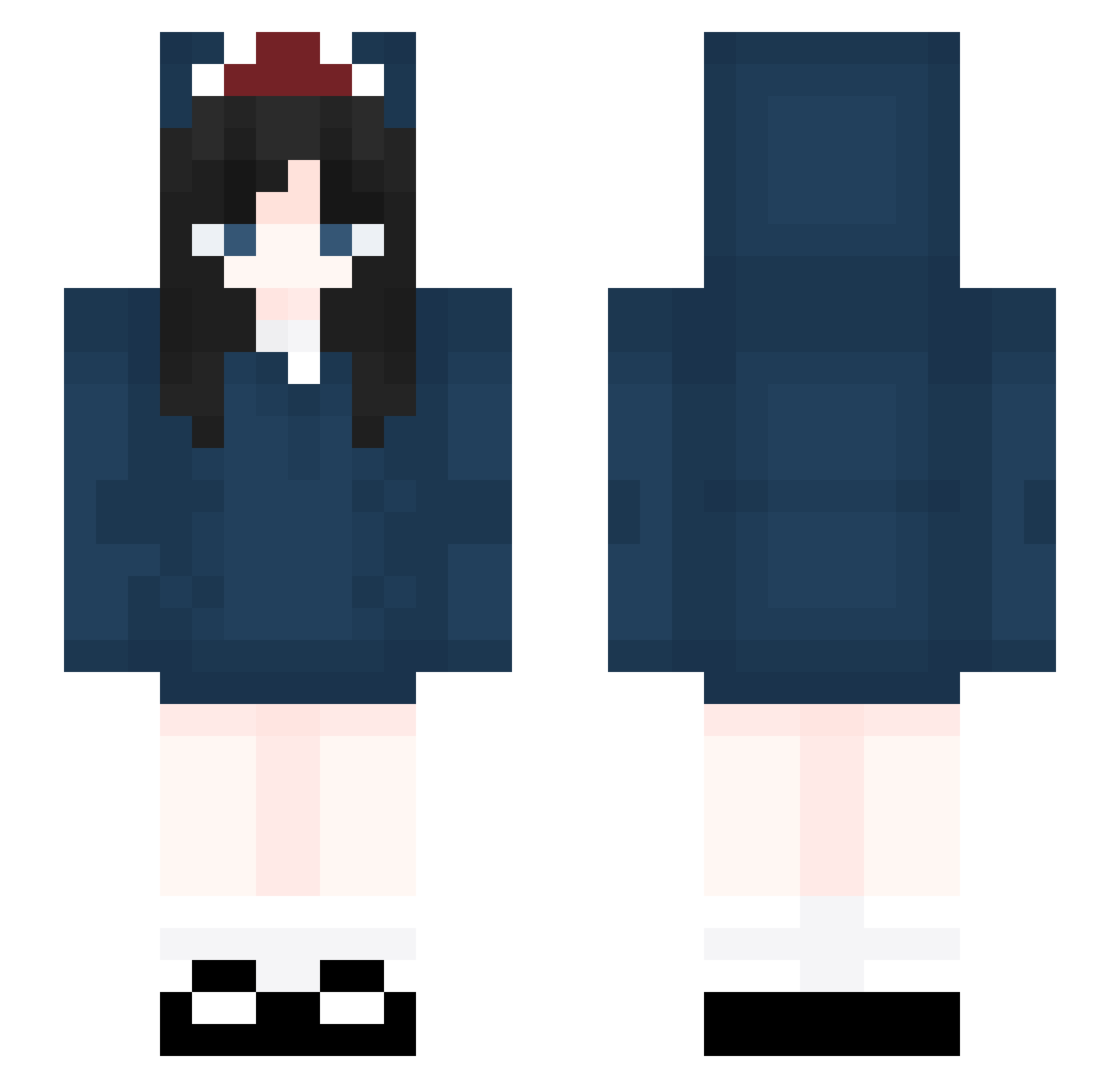 shubles Minecraft skin, front and back view