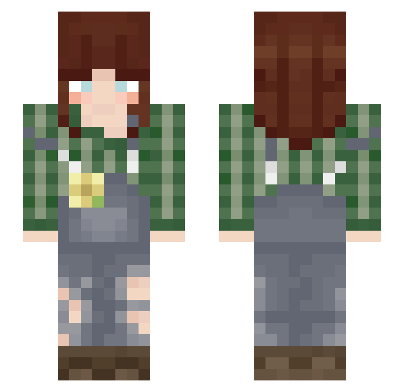 SunniestChief09 Minecraft skin, front and back view
