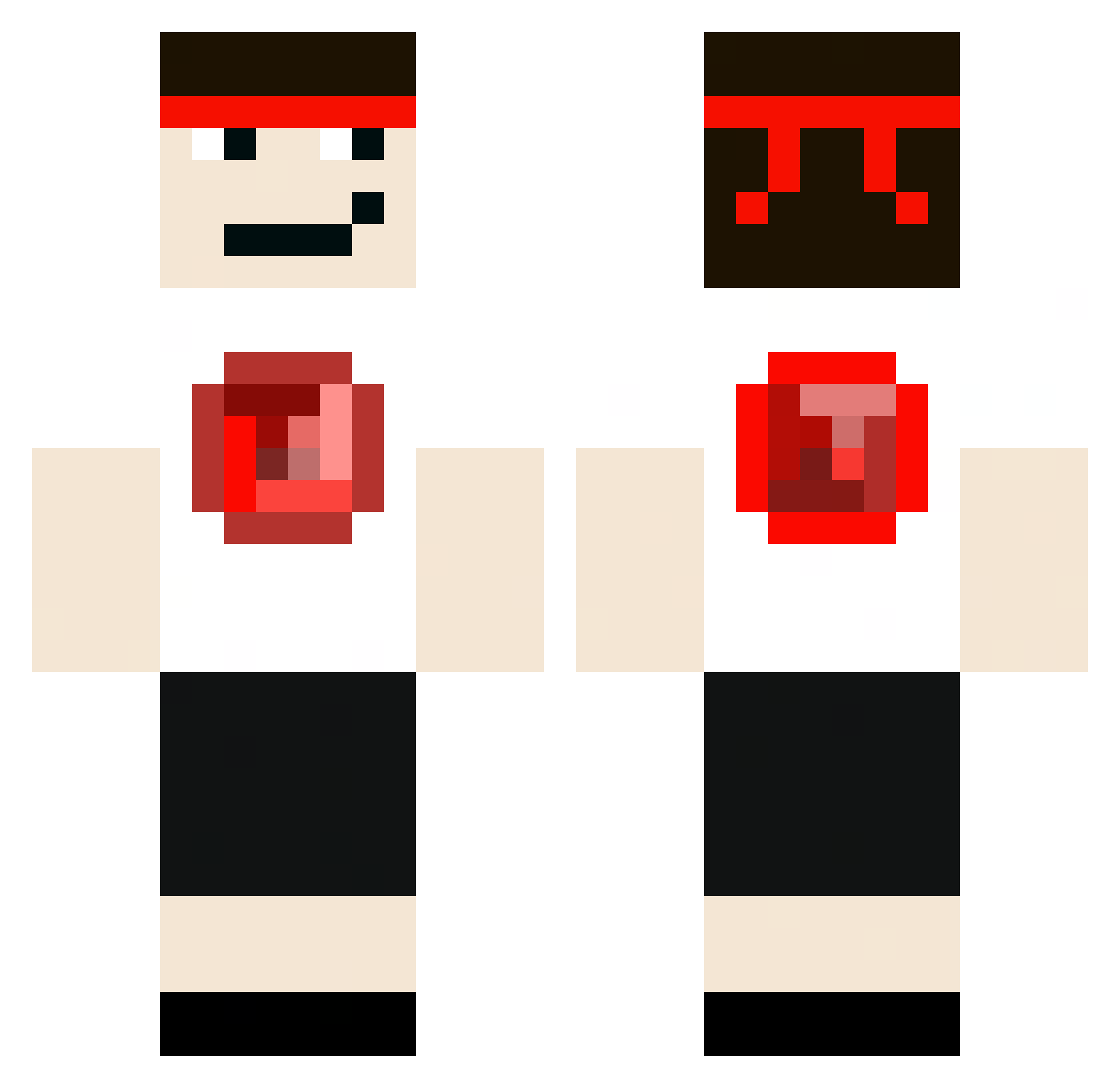 Pr1m0Prime Minecraft skin, front and back view