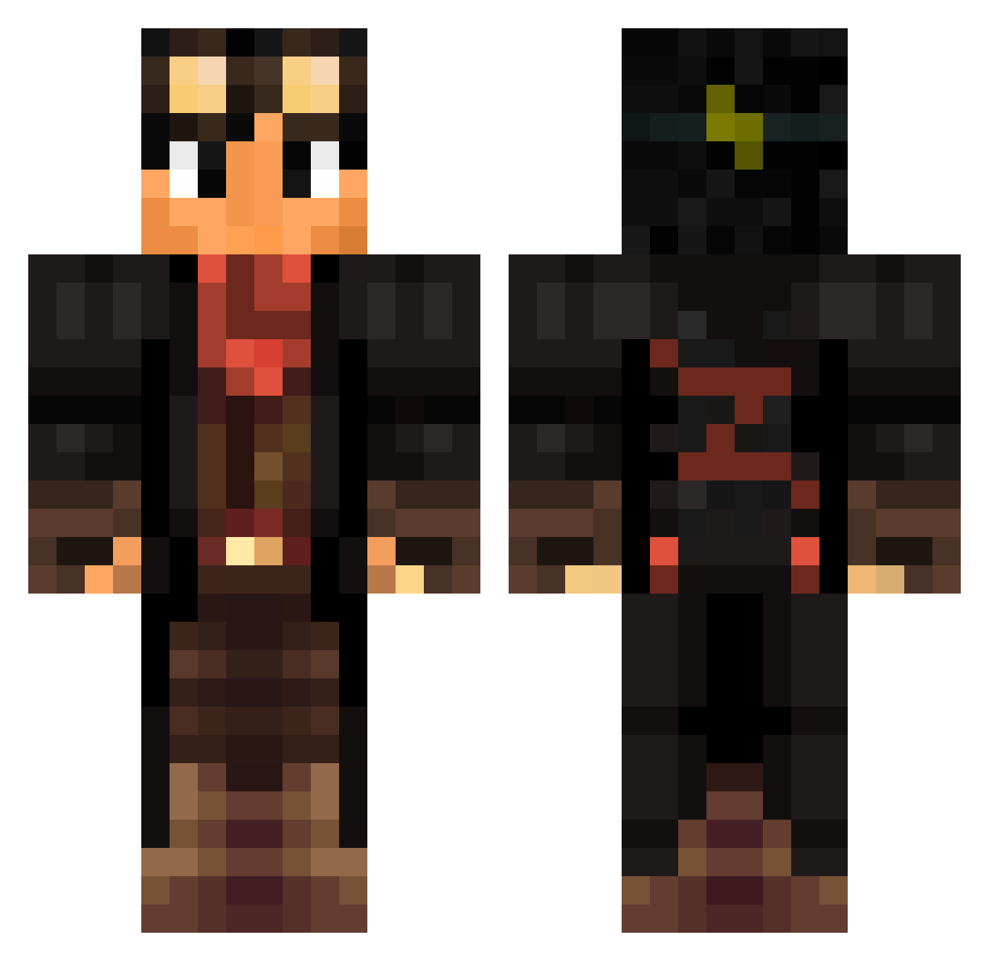 Malevolent_Jack Minecraft skin, front and back view