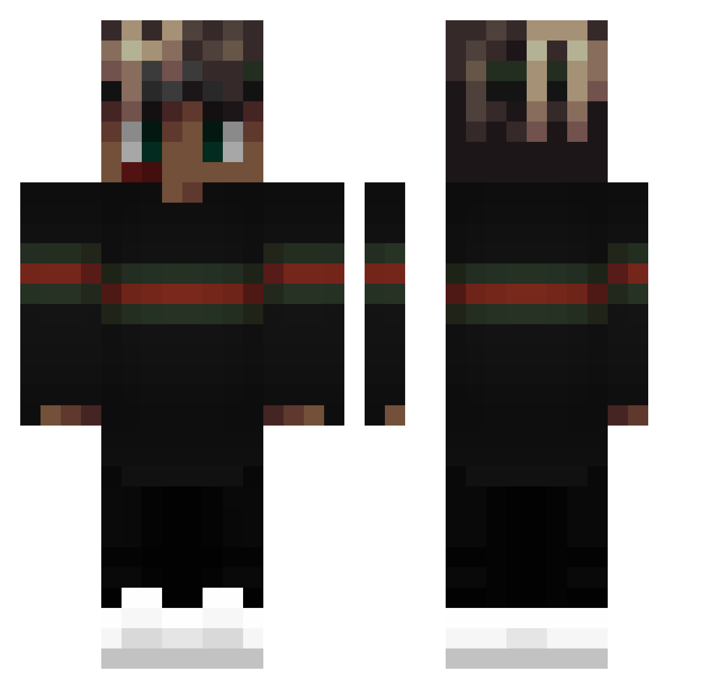 _im_a_savage_ Minecraft skin, front and back view