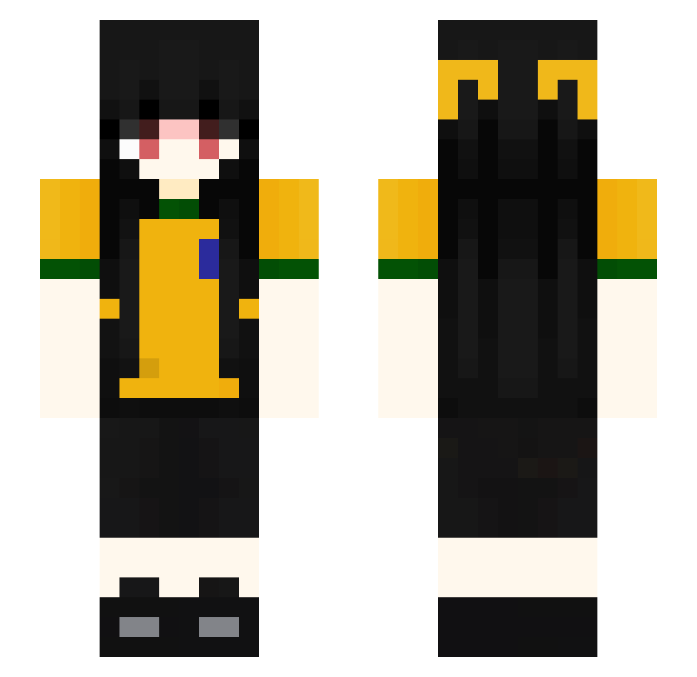 kaylawisteria Minecraft skin, front and back view