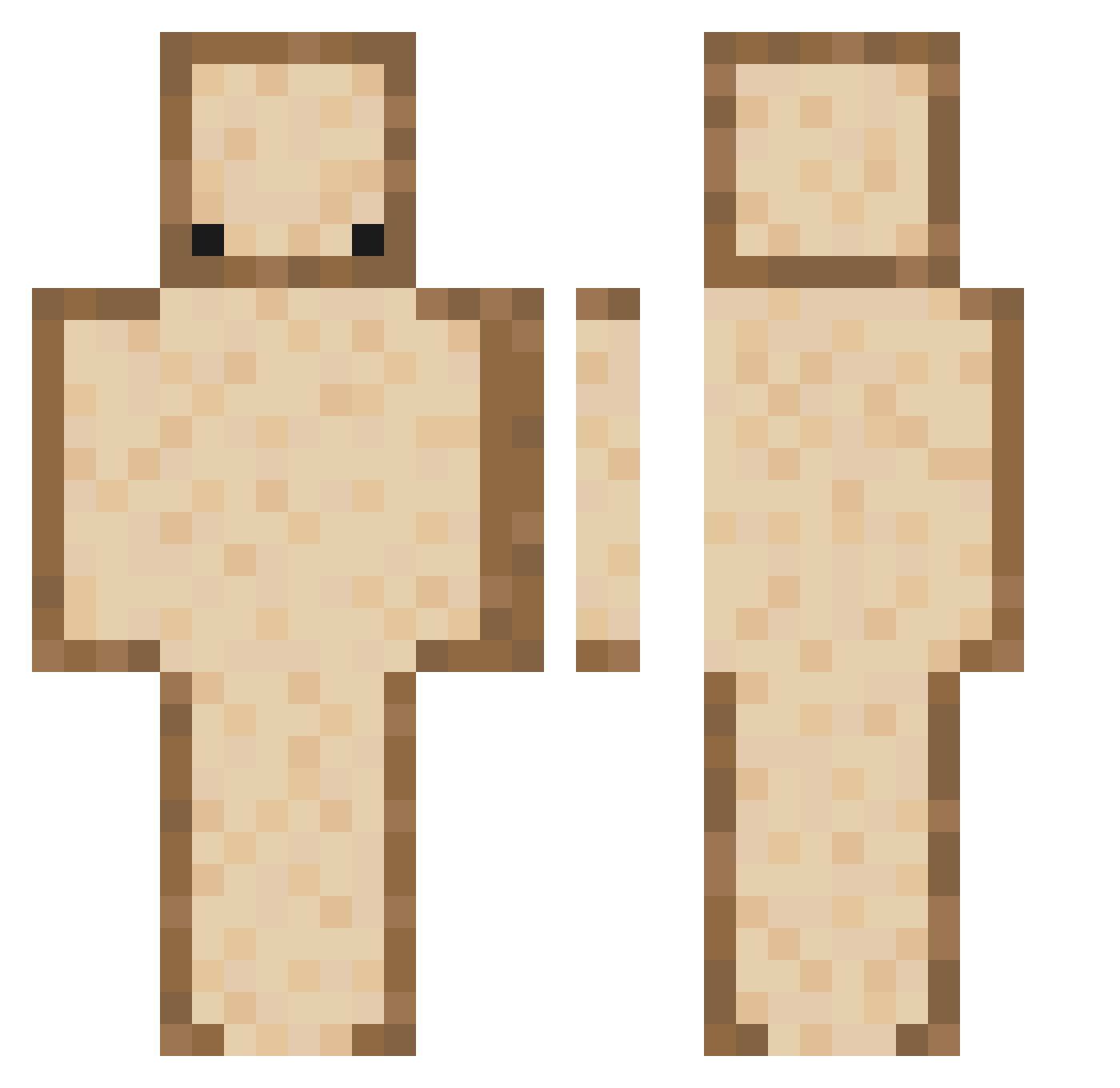 IvanciitoKawaii Minecraft skin, front and back view