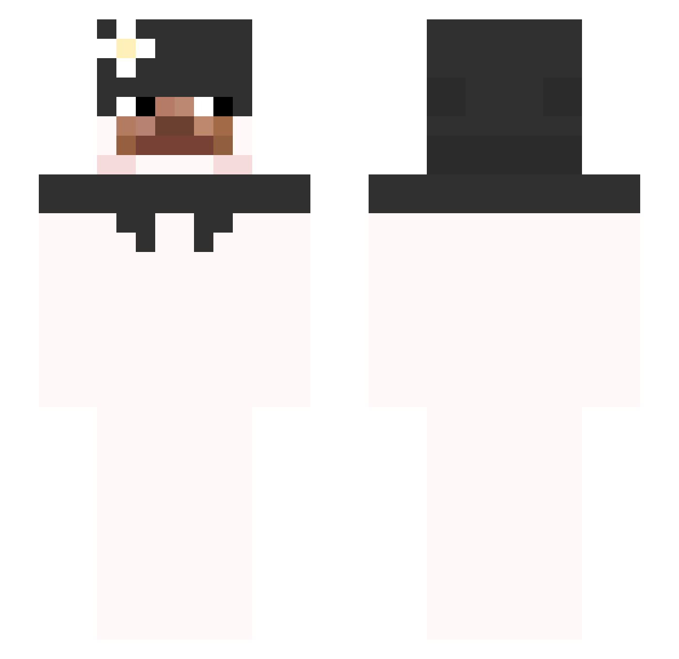 Mislearn Minecraft skin, front and back view