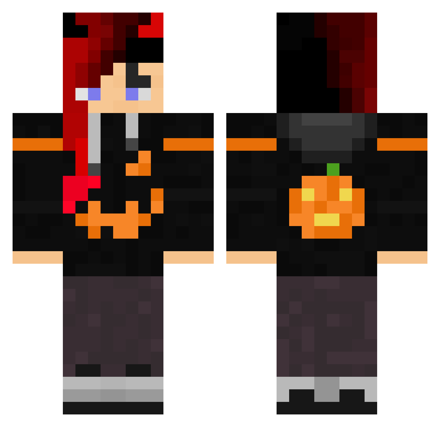 Taytertot1298 Minecraft skin, front and back view