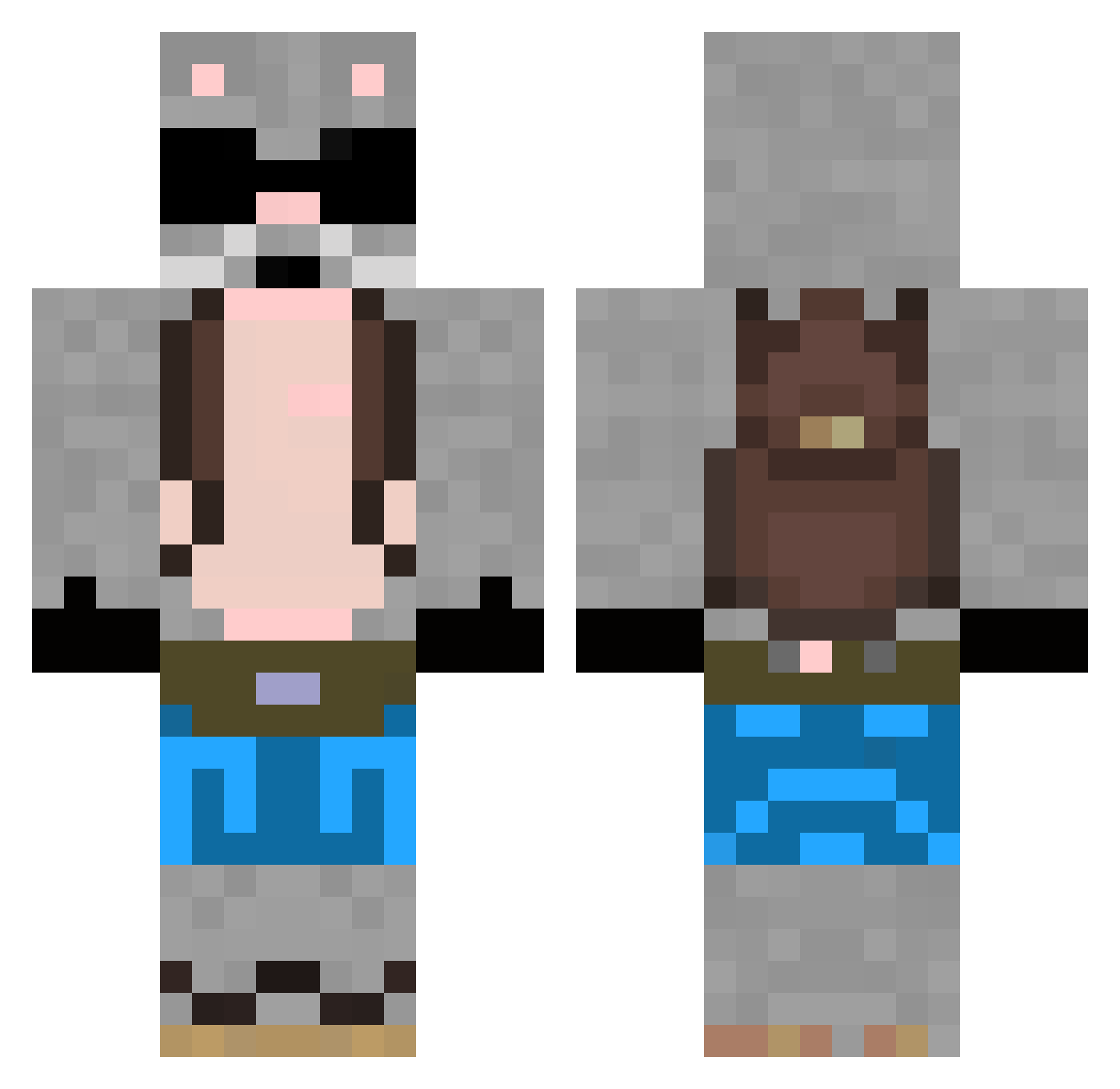 z_Lucao Minecraft skin, front and back view