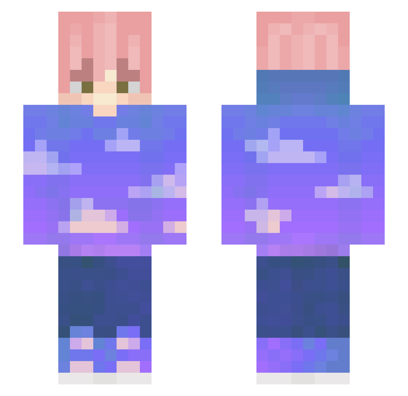 scatgutinho Minecraft skin, front and back view