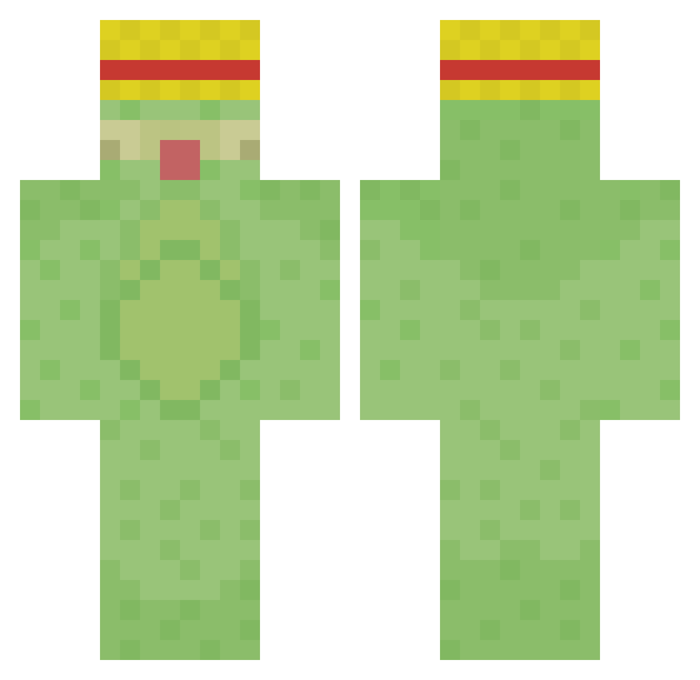 zoraurreanora Minecraft skin, front and back view