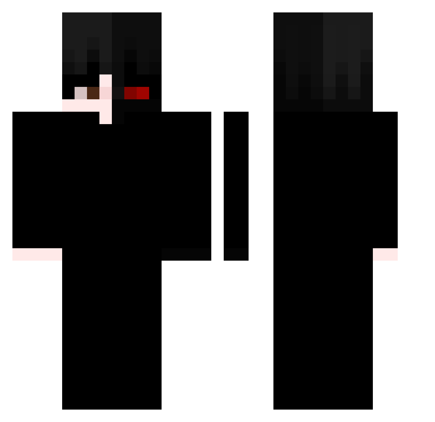 Lutes777 Minecraft skin, front and back view