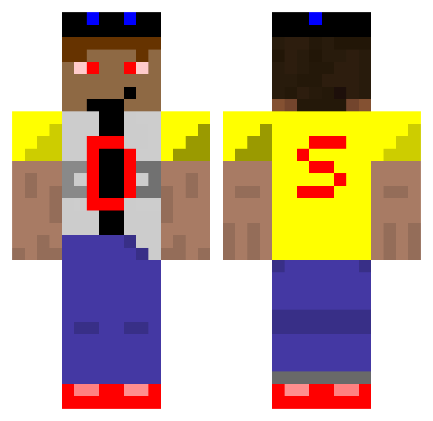AngezocktOL Minecraft skin, front and back view