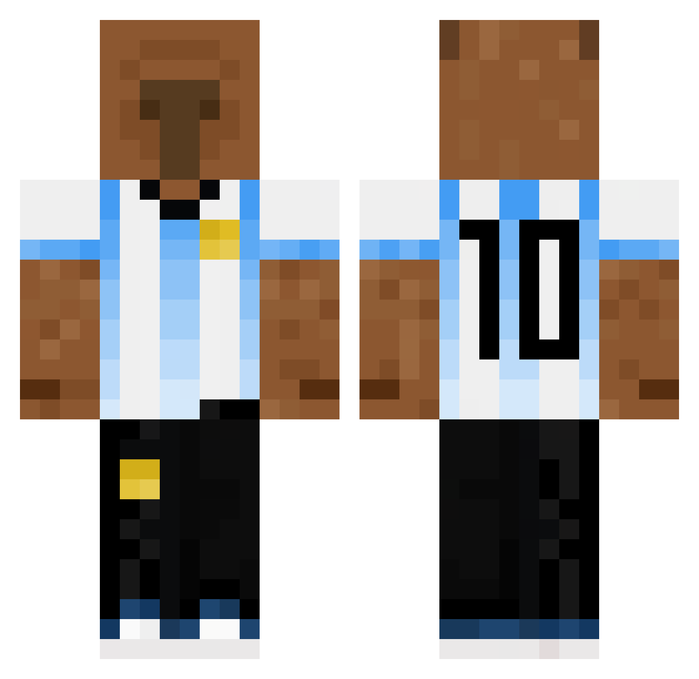 Bartek2012J Minecraft skin, front and back view