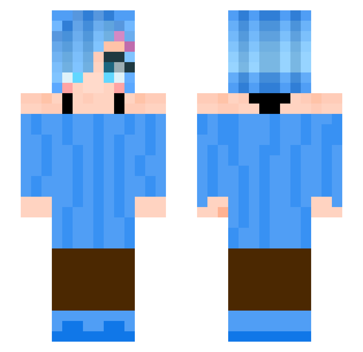 SSorcerer Minecraft skin, front and back view
