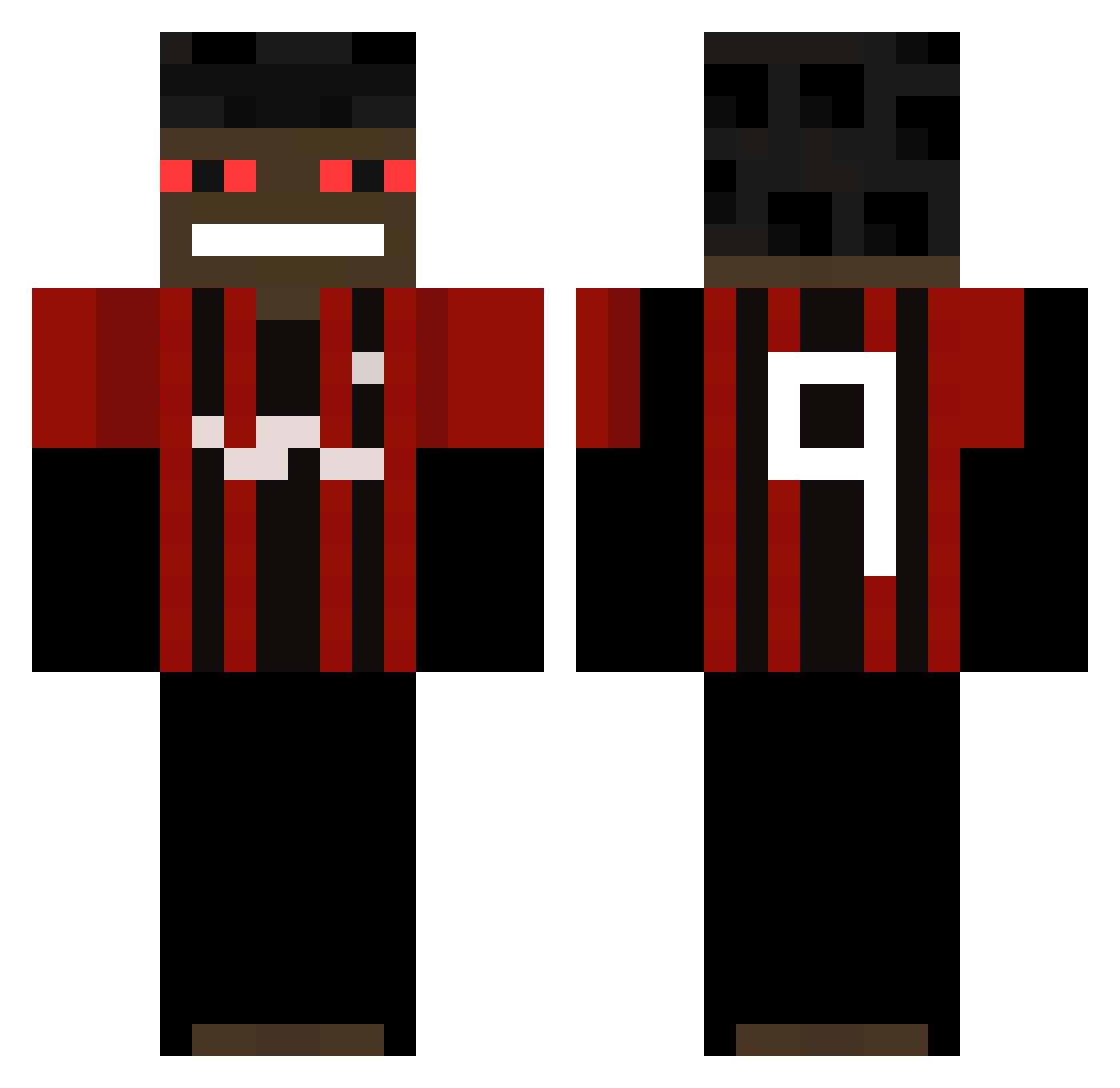 Matthew4u Minecraft skin, front and back view