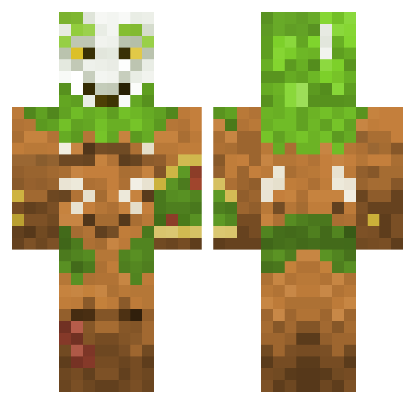 zozo0111 Minecraft skin, front and back view