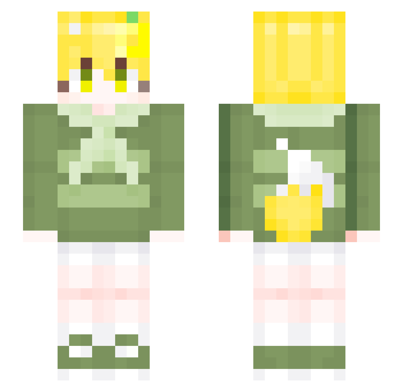 Dang8 Minecraft skin, front and back view
