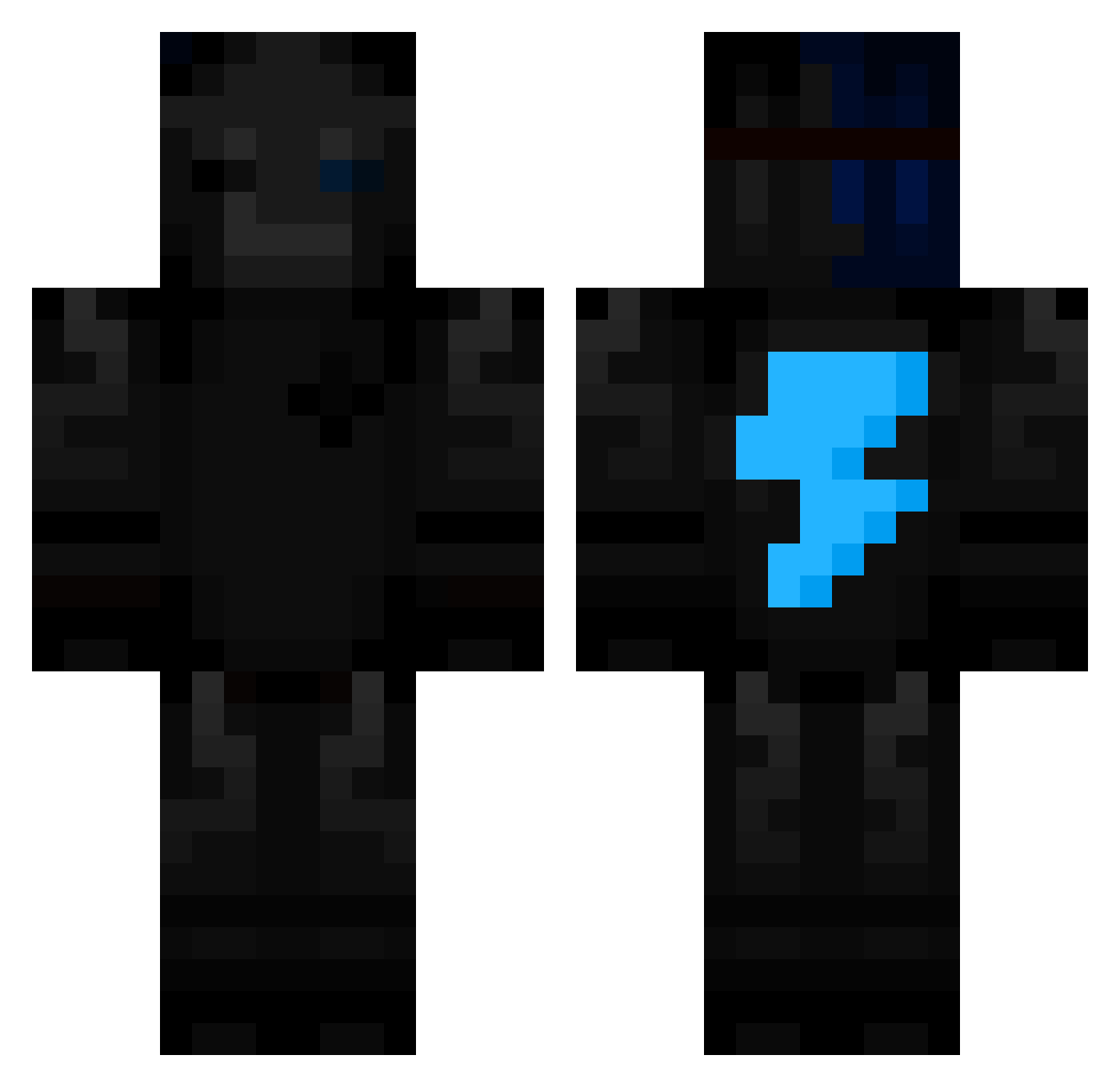 gummier Minecraft skin, front and back view