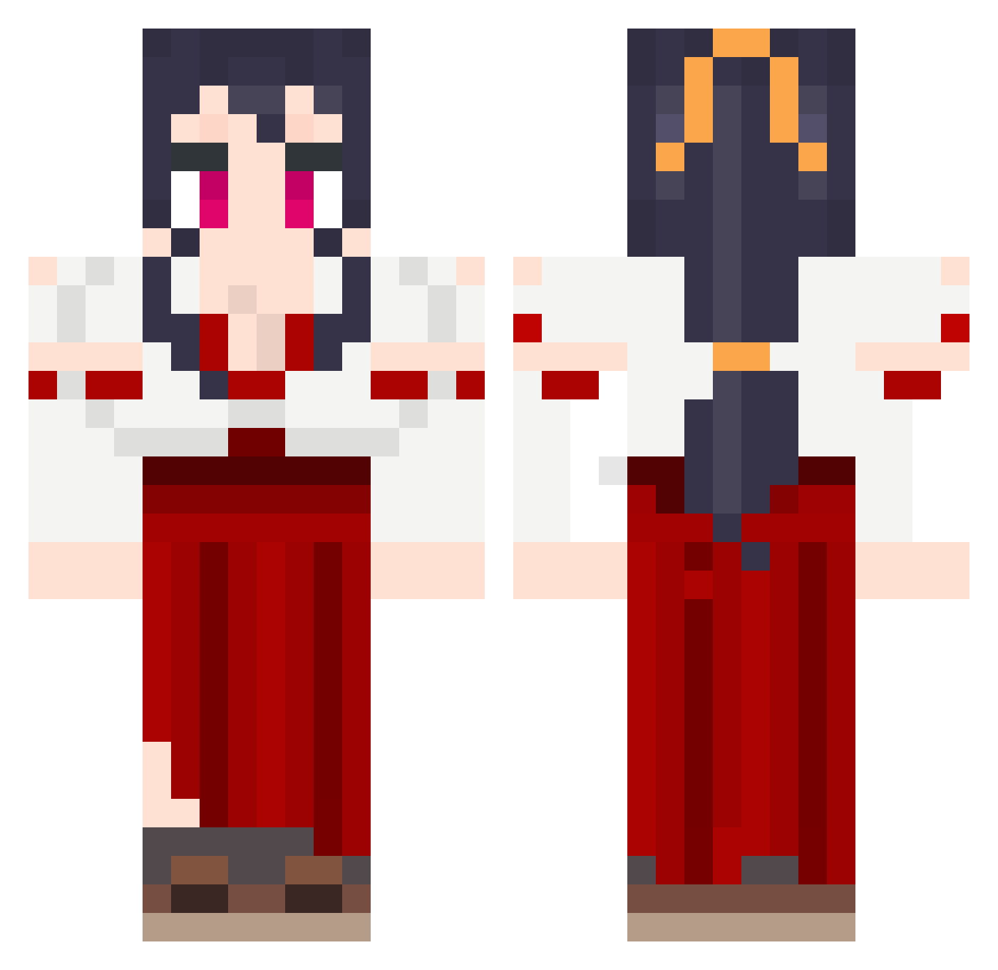 pizzaman323 Minecraft skin, front and back view