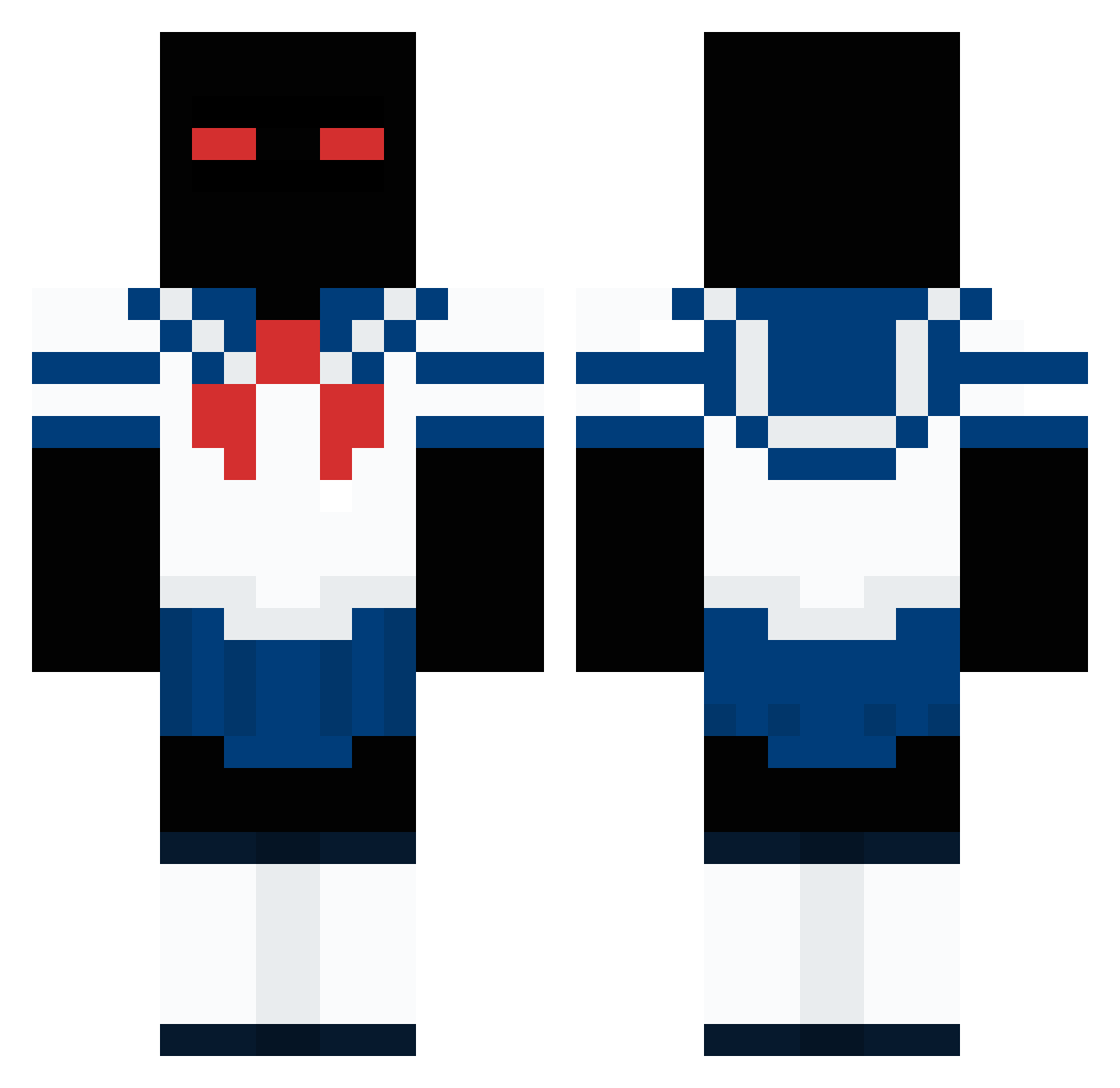 xzvvv Minecraft skin, front and back view