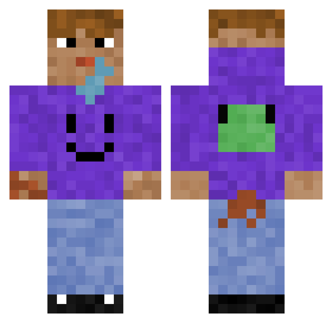 Wolfskin45 Minecraft skin, front and back view