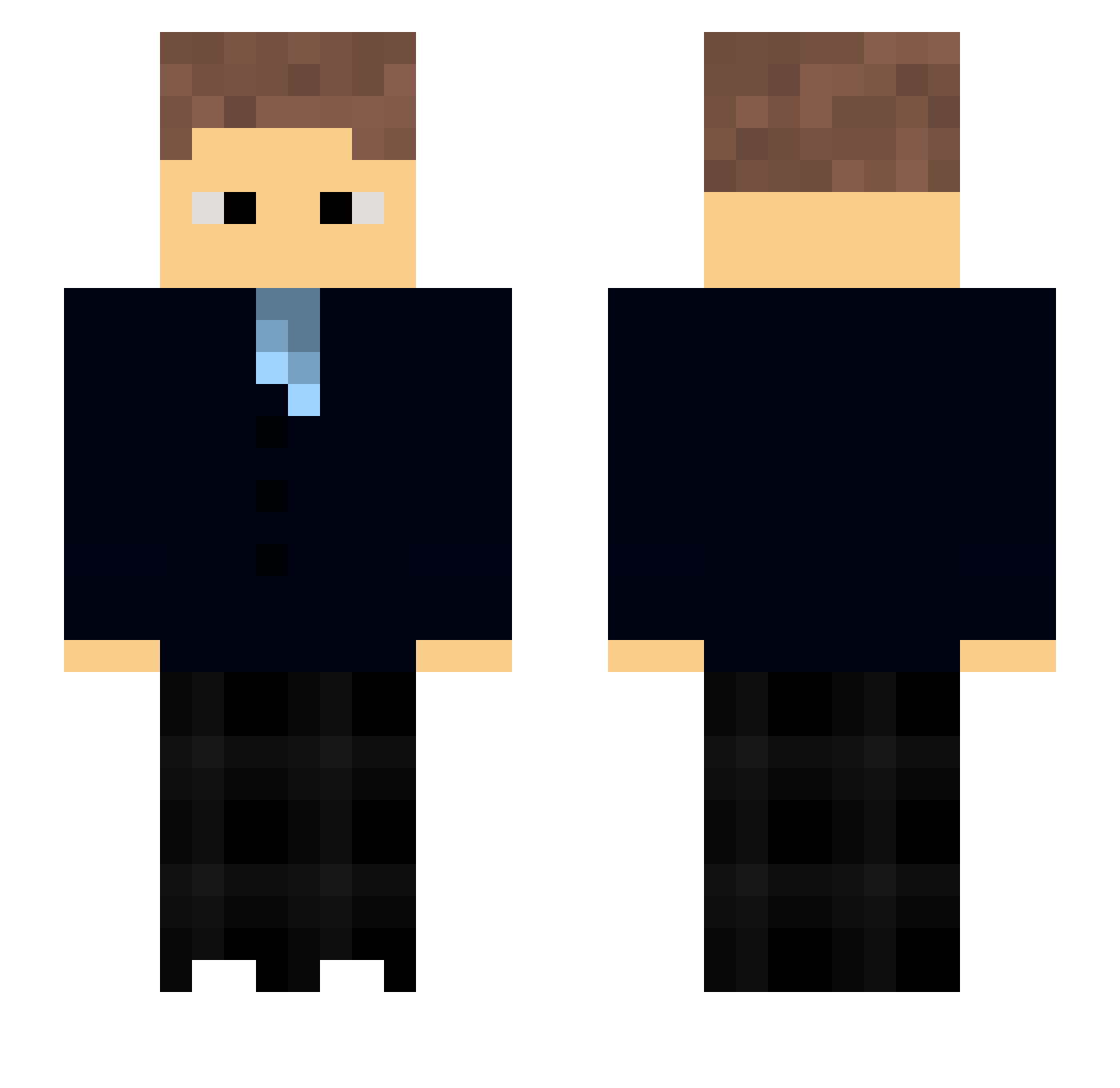 Sombaiy Minecraft skin, front and back view