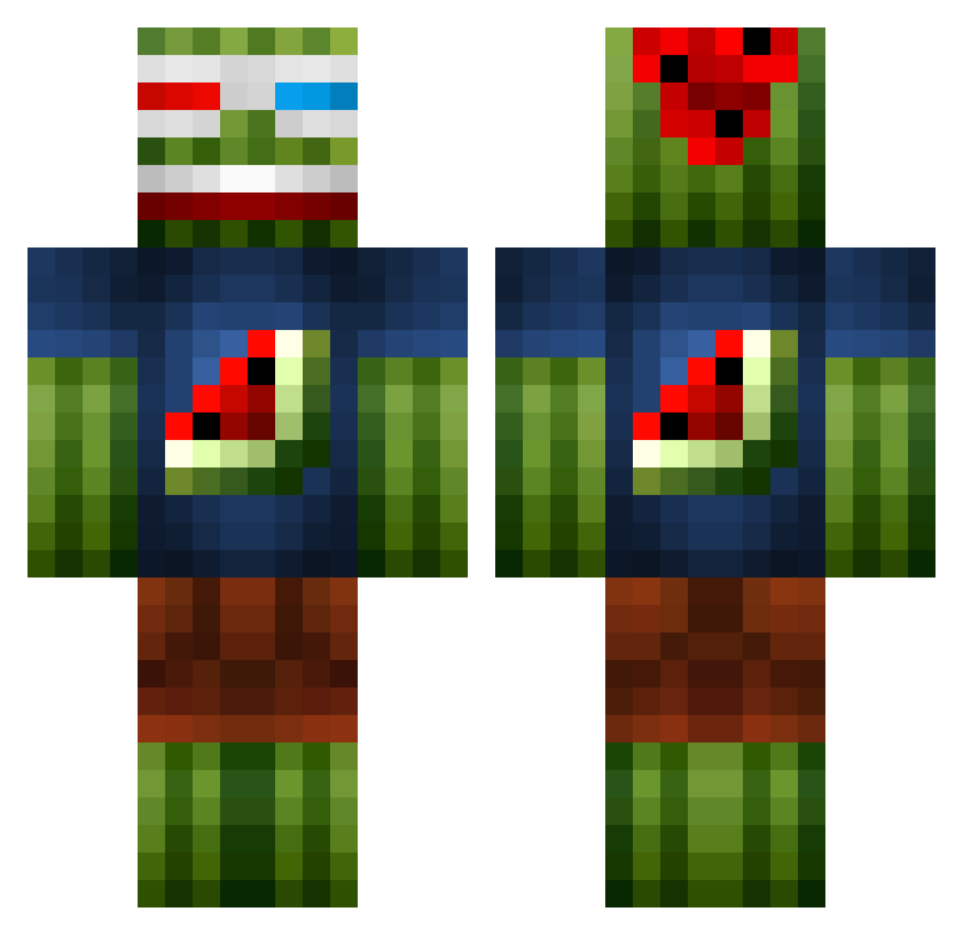 Non_Stop33 Minecraft skin, front and back view