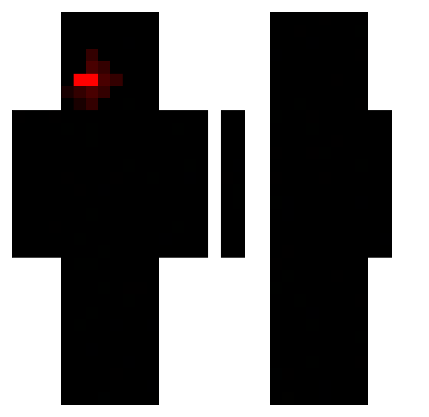 Medobear Minecraft skin, front and back view