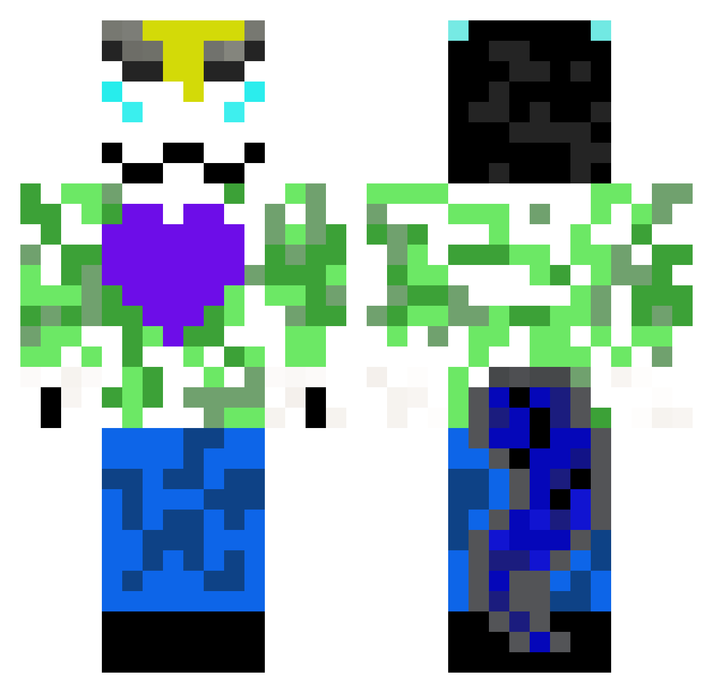 Real_High_Cat Minecraft skin, front and back view