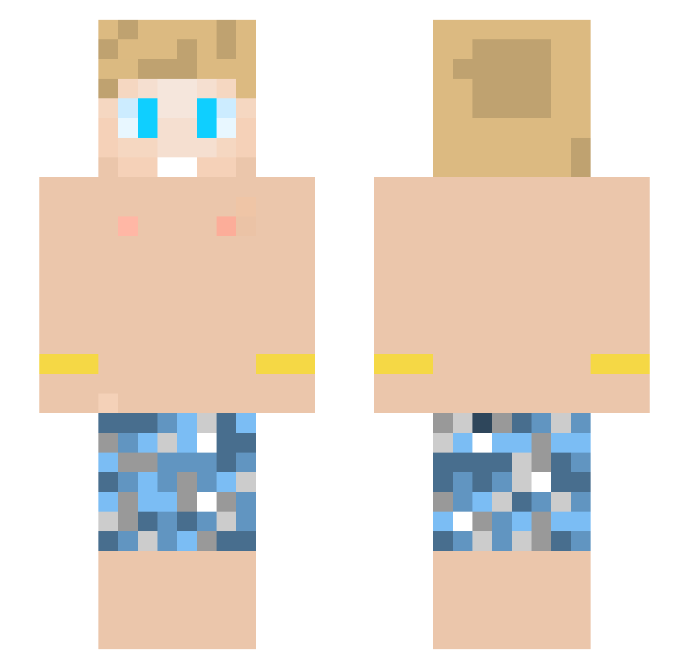 Hakan717 Minecraft skin, front and back view