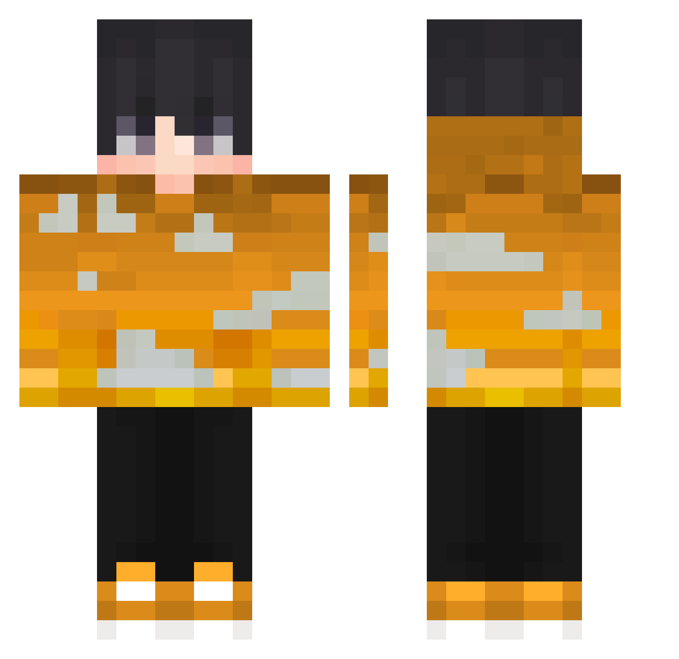 Sxppier Minecraft skin, front and back view