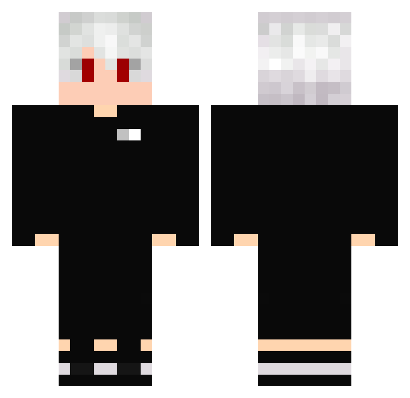 zCruel_ Minecraft skin, front and back view