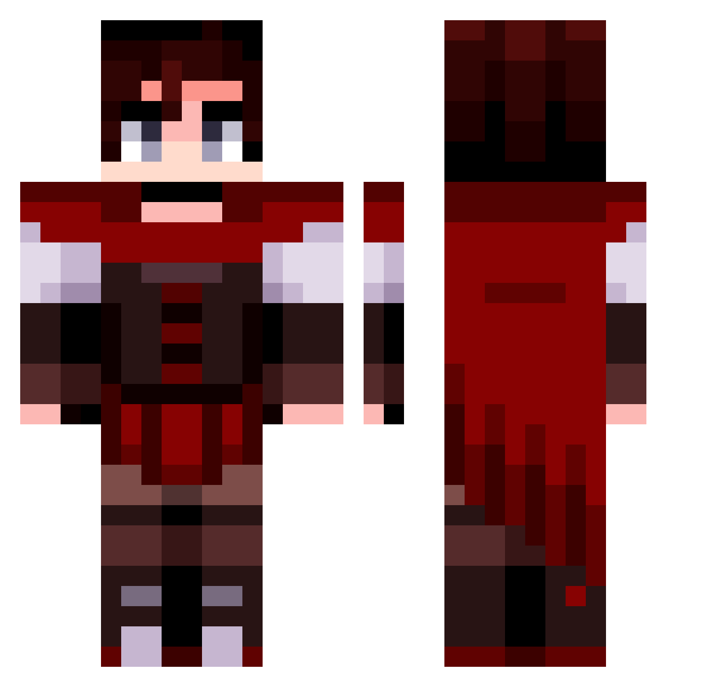 Padivan Minecraft skin, front and back view