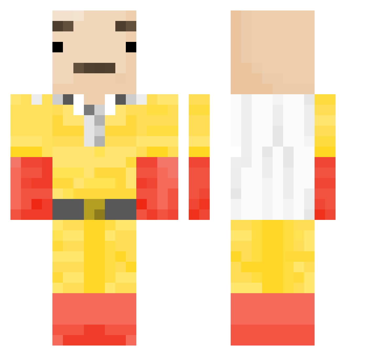 Sweatpant_B0ner Minecraft skin, front and back view