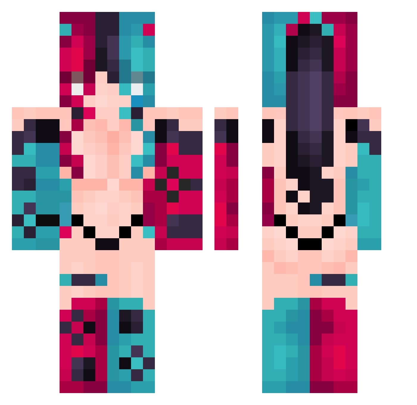 NiszczycielSzpar Minecraft skin, front and back view