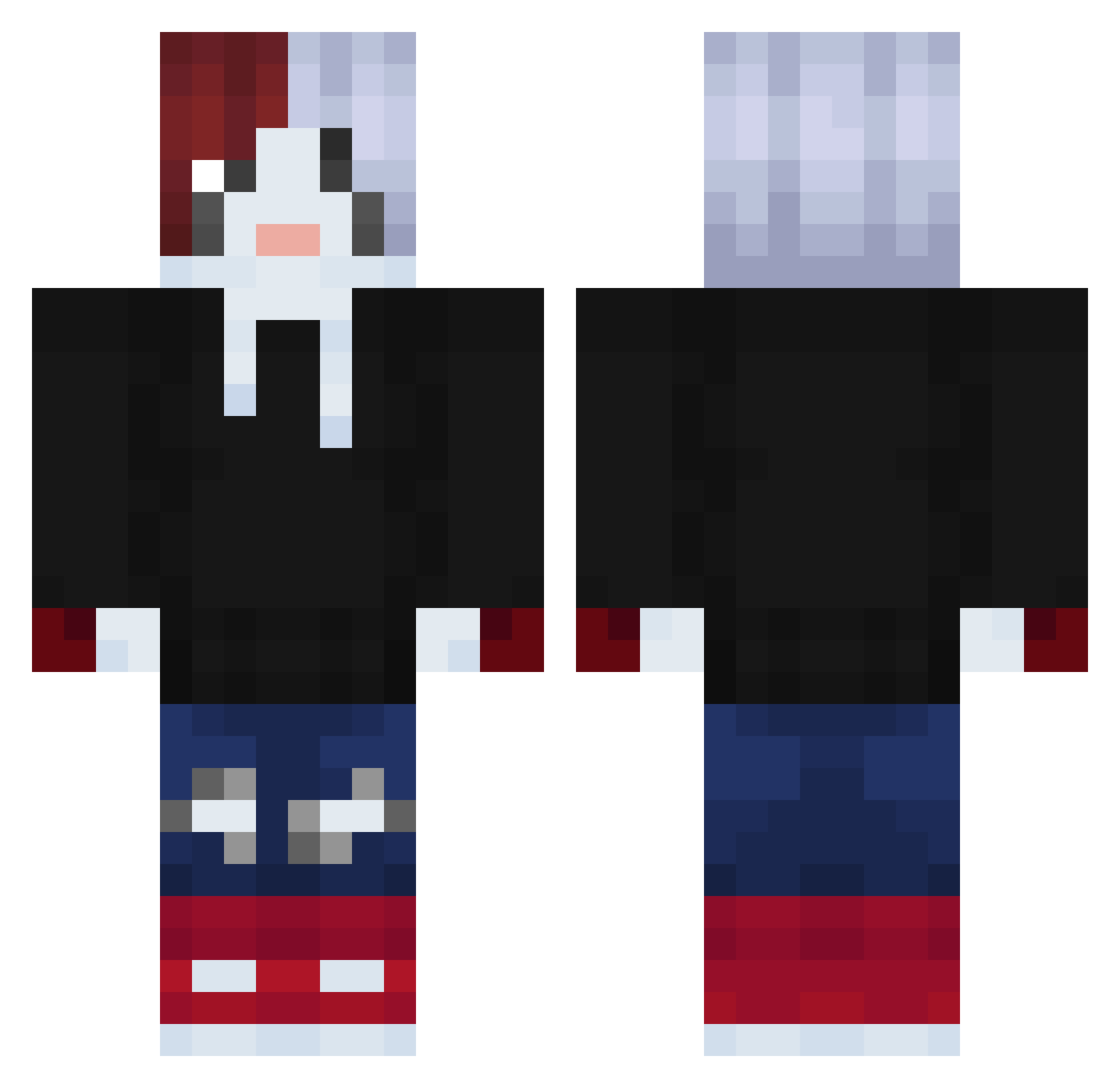 kuma_4411 Minecraft skin, front and back view