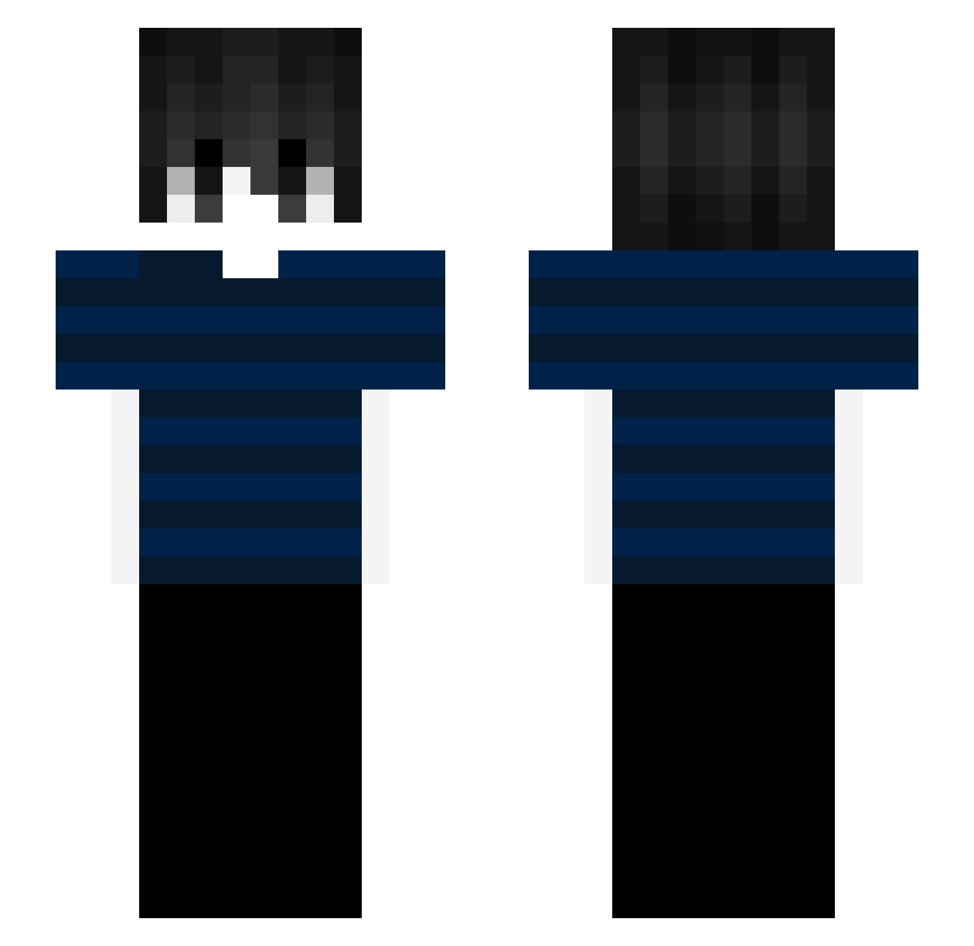 mccts Minecraft skin, front and back view