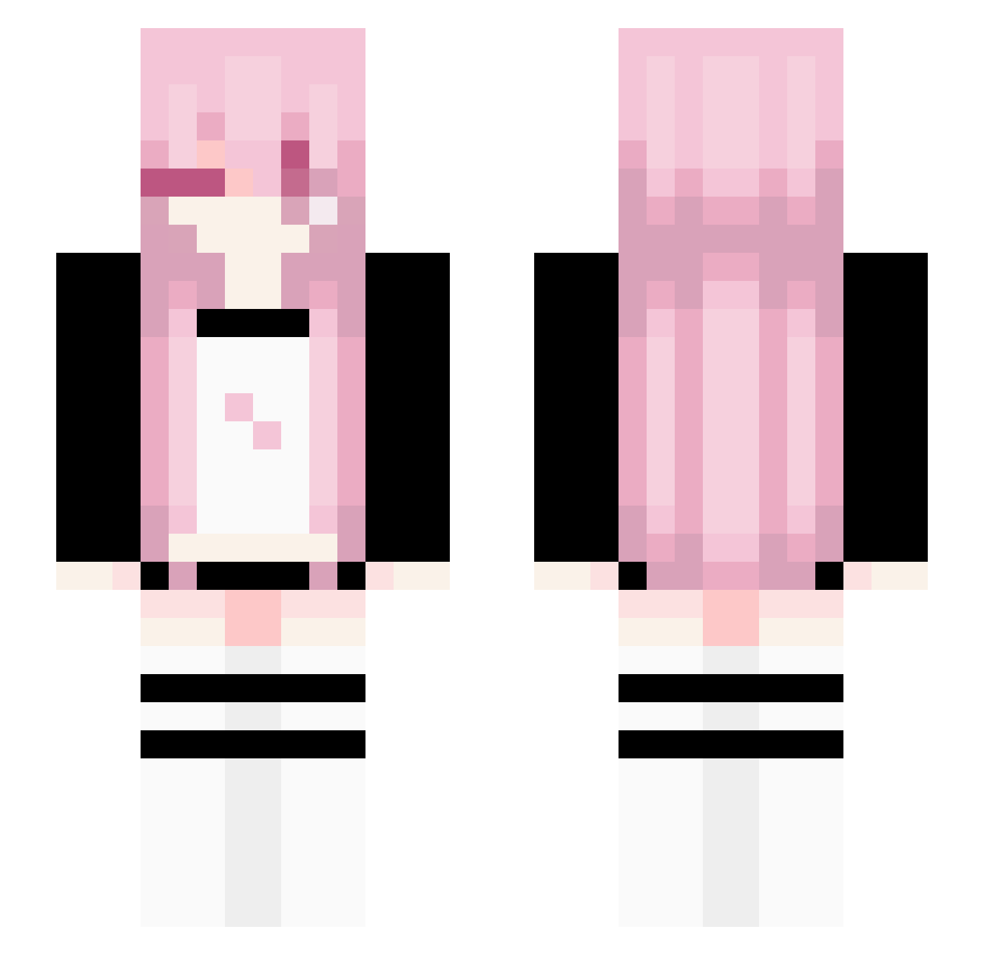 nightglowin Minecraft skin, front and back view