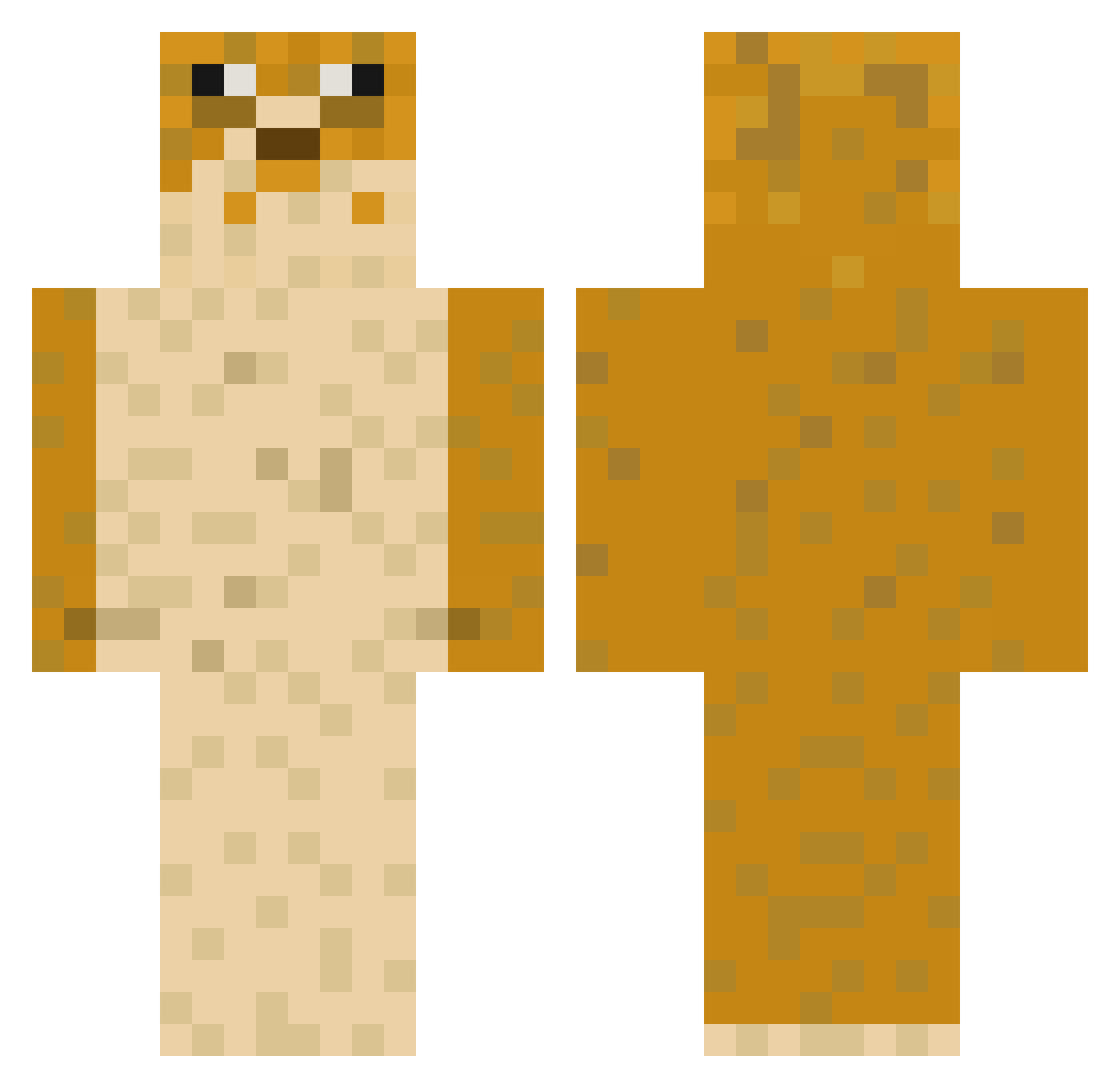 pamdaaaaa Minecraft skin, front and back view
