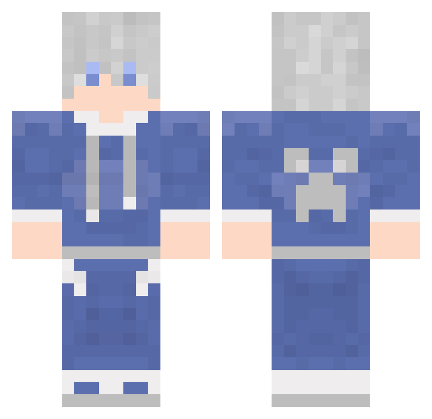 Bedonan Minecraft skin, front and back view
