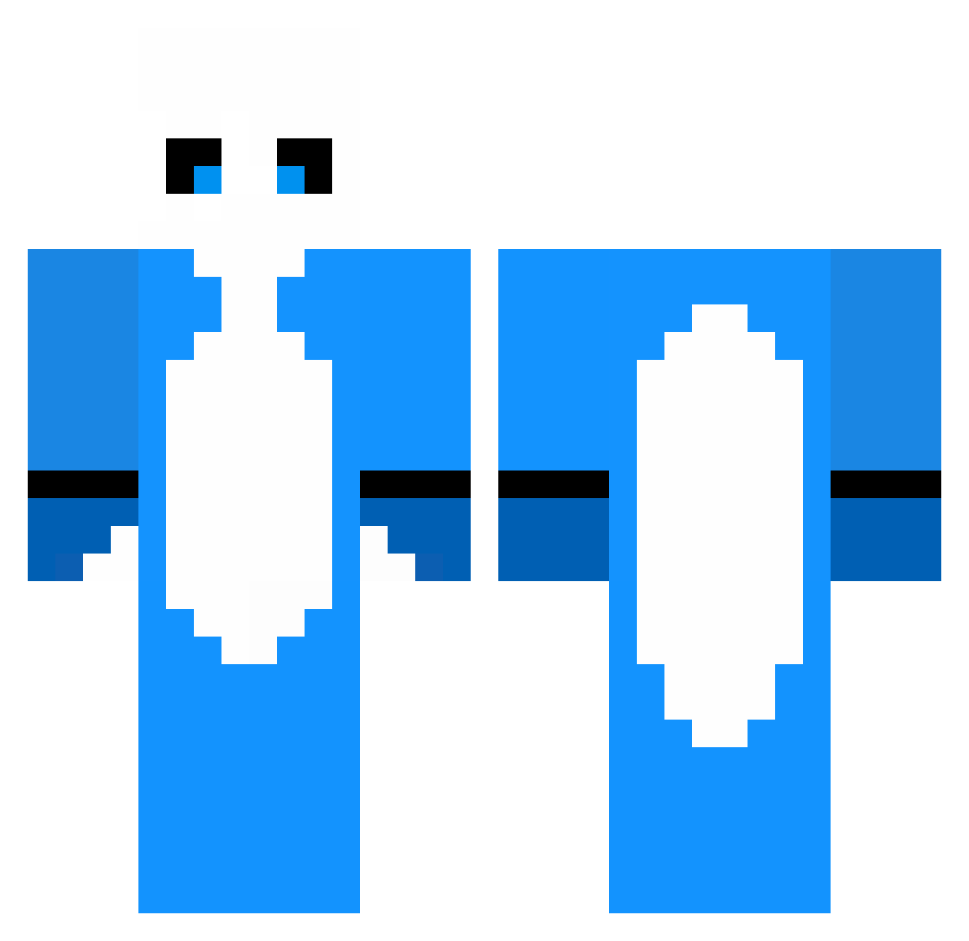ItzsnOOw_ Minecraft skin, front and back view