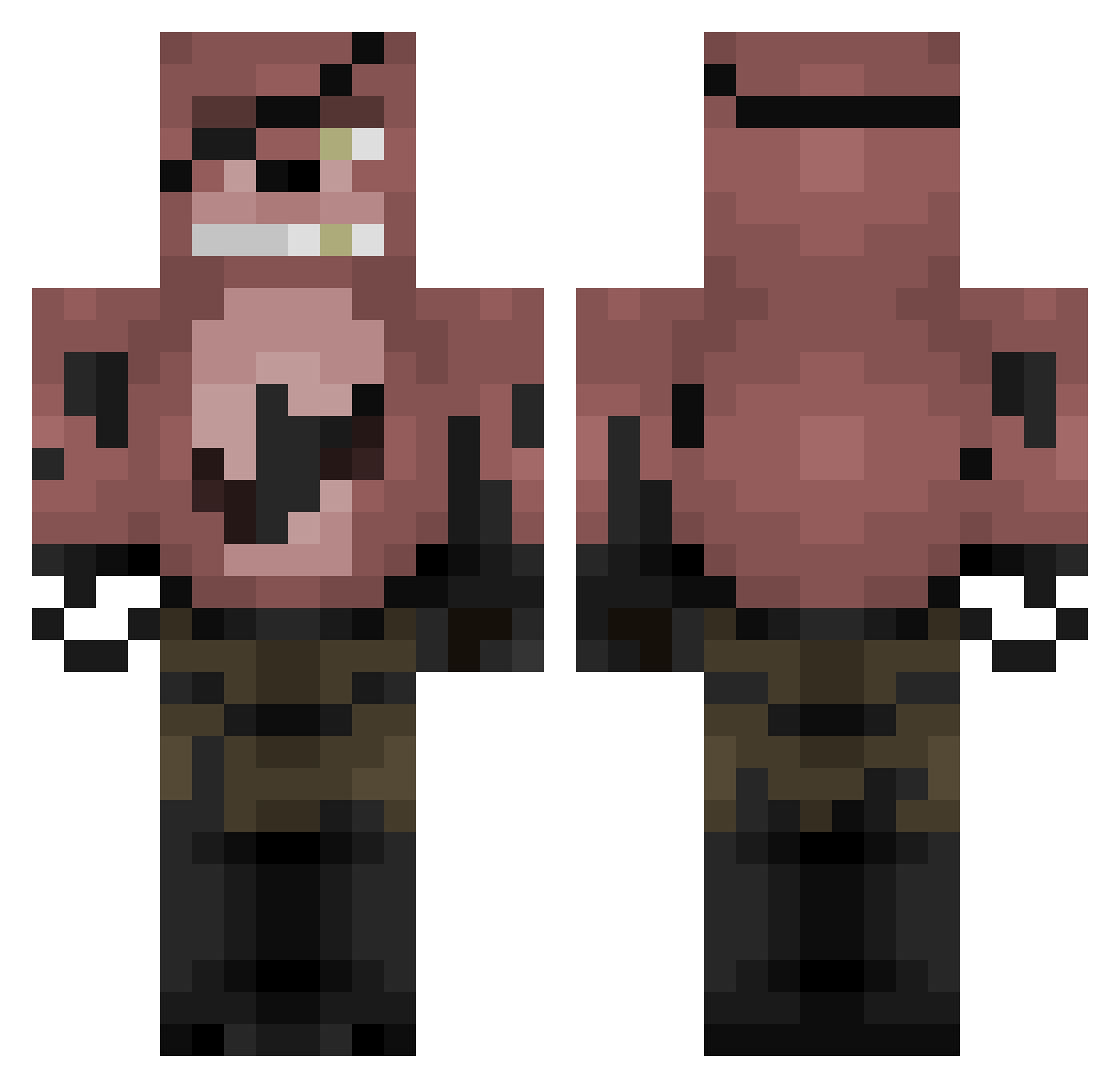 JiaJule Minecraft skin, front and back view