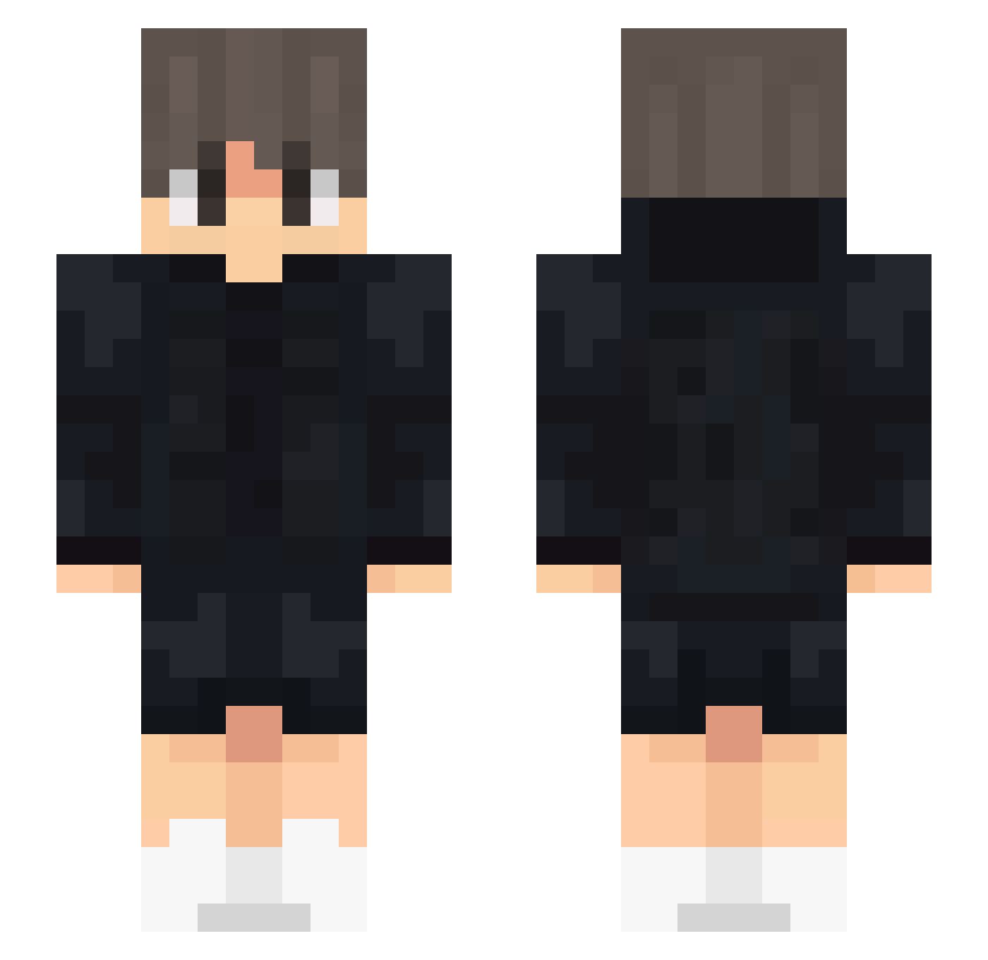 Paki17 Minecraft skin, front and back view