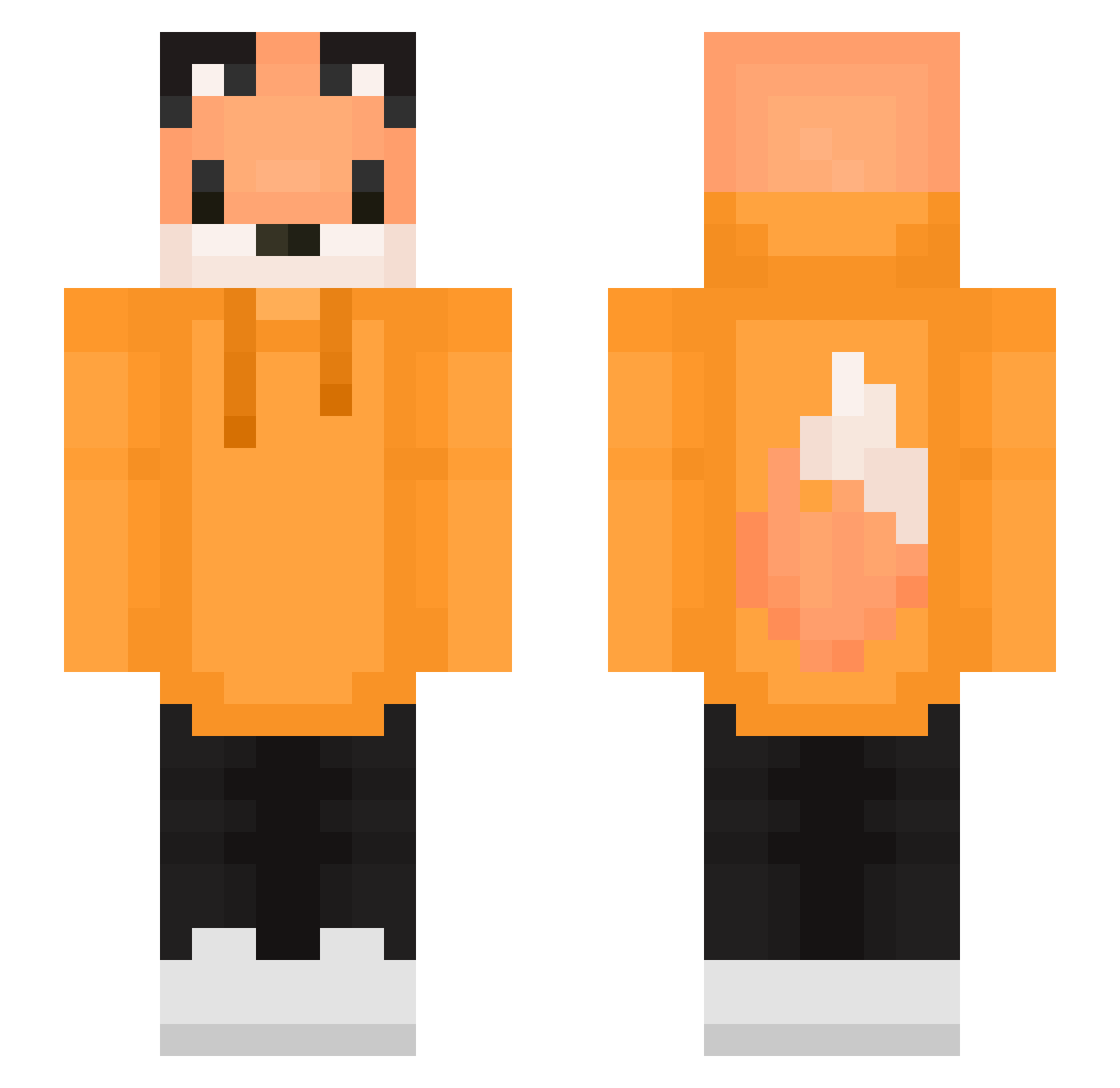 stasija Minecraft skin, front and back view