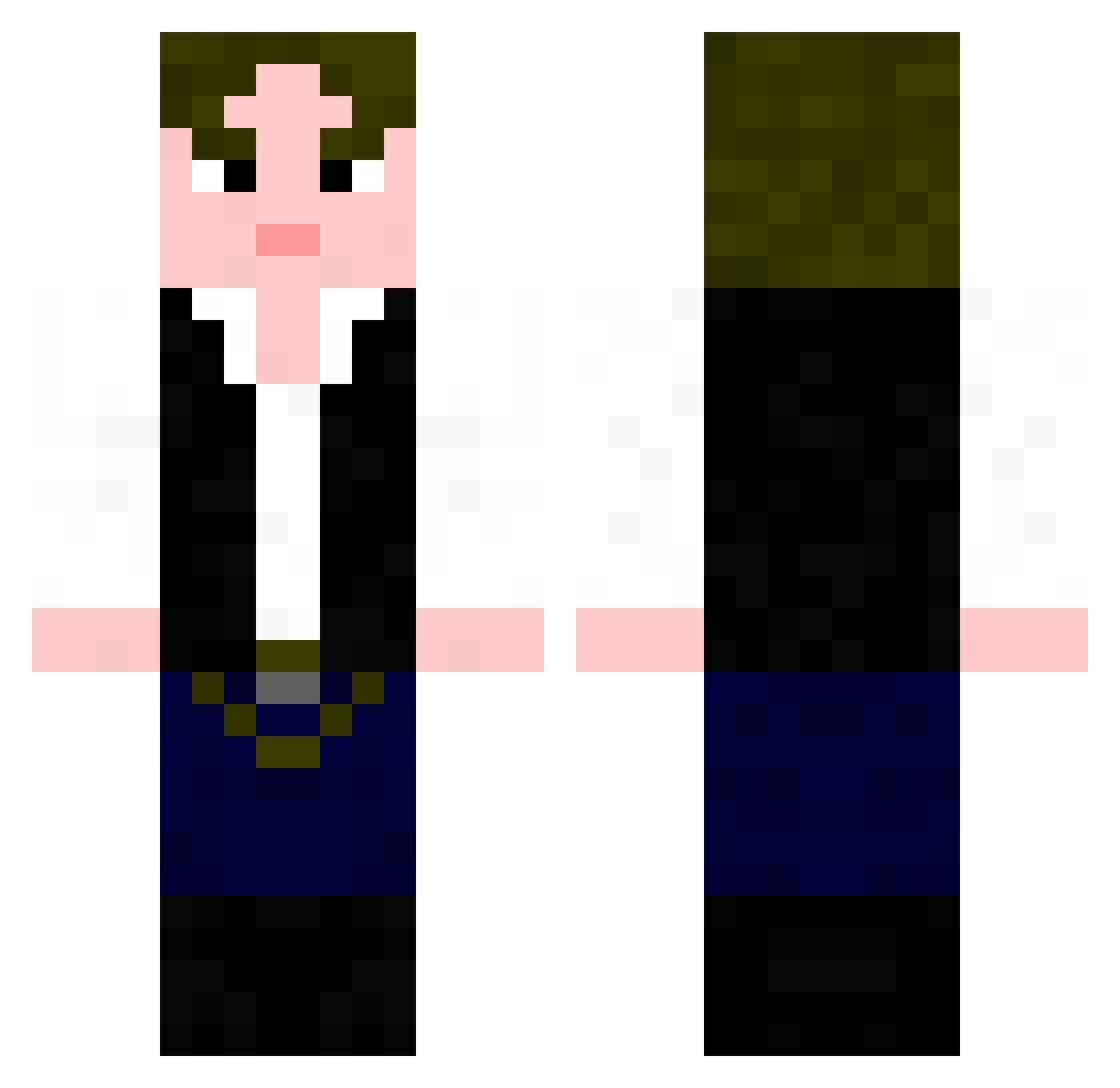 ganner Minecraft skin, front and back view