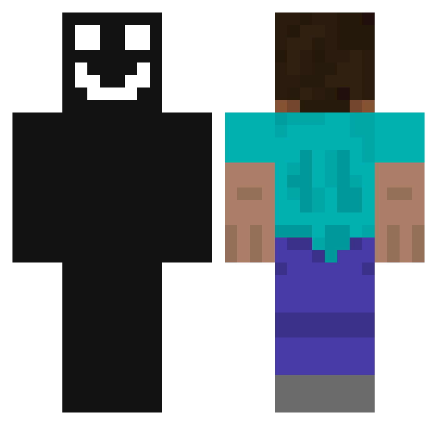 sh1tass102 Minecraft skin, front and back view