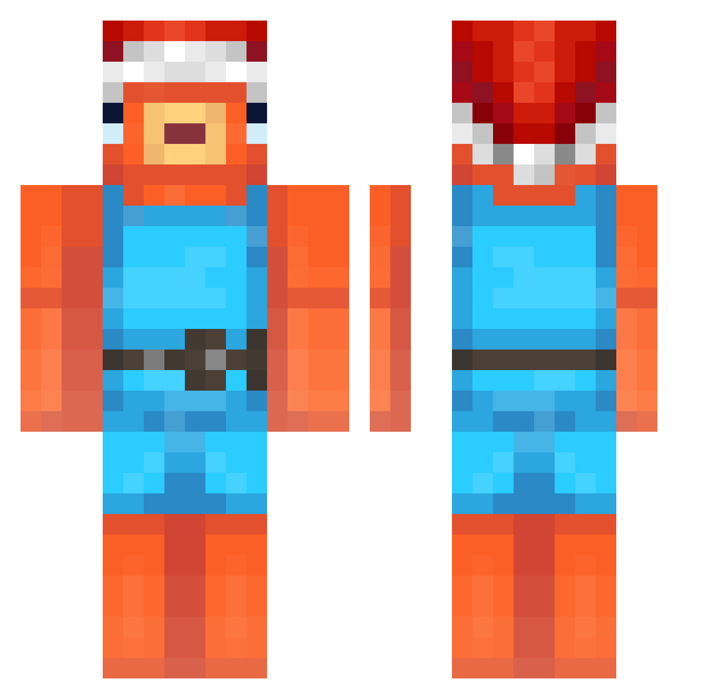 LunaRose_Whisper Minecraft skin, front and back view